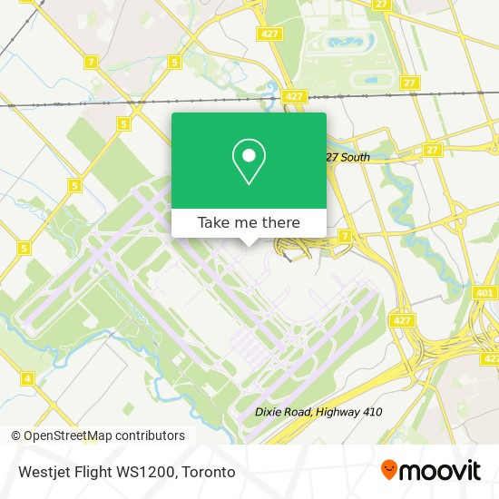 Westjet Flight WS1200 map