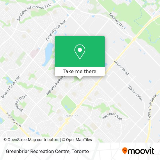 Greenbriar Recreation Centre map
