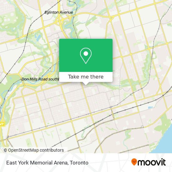 East York Memorial Arena map