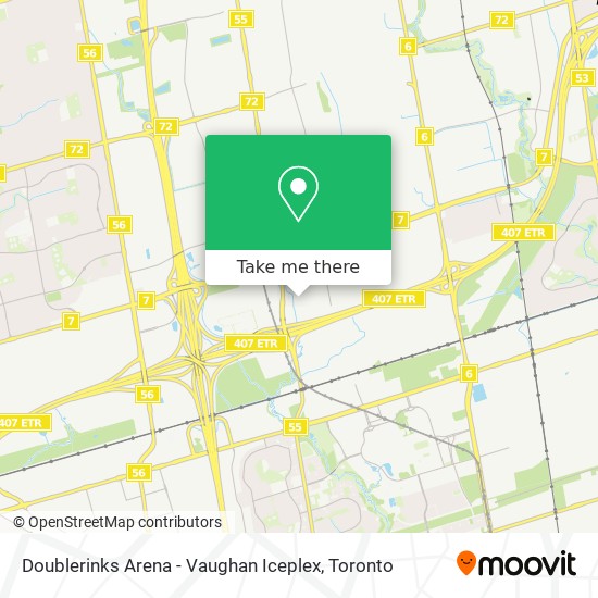 Doublerinks Arena - Vaughan Iceplex map