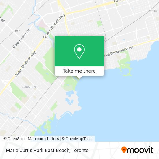 Marie Curtis Park East Beach map