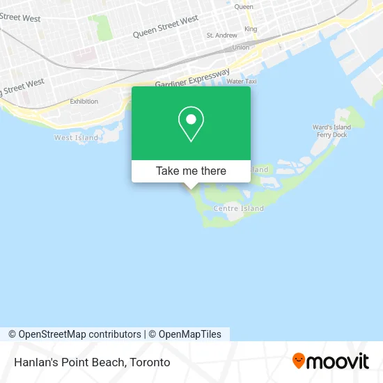 Hanlan's Point Beach map