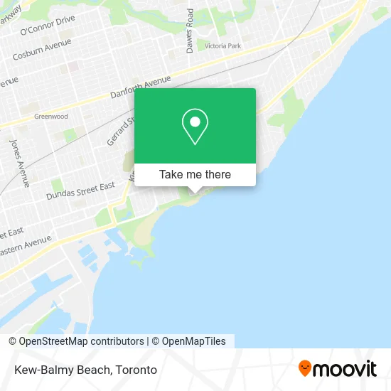 Kew-Balmy Beach map