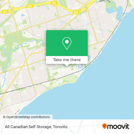 All Canadian Self Storage map