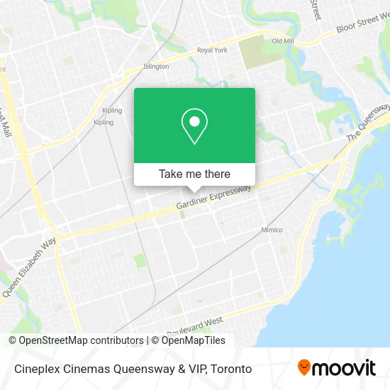Cineplex Cinemas Queensway & VIP map
