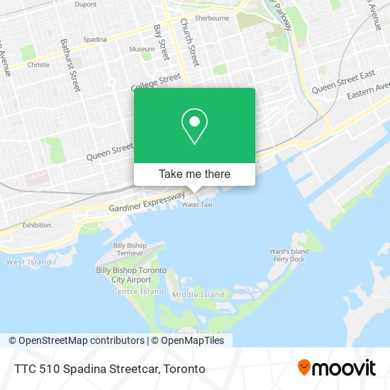 TTC 510 Spadina Streetcar map