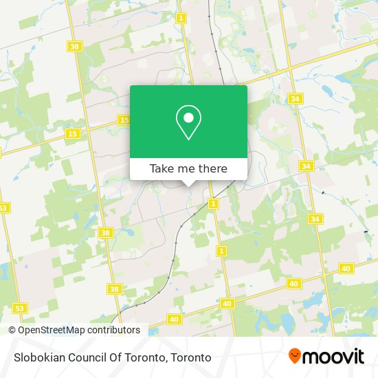 Slobokian Council Of Toronto map
