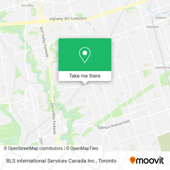 BLS international Services Canada Inc. map