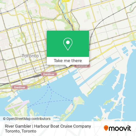River Gambler | Harbour Boat Cruise Company Toronto map