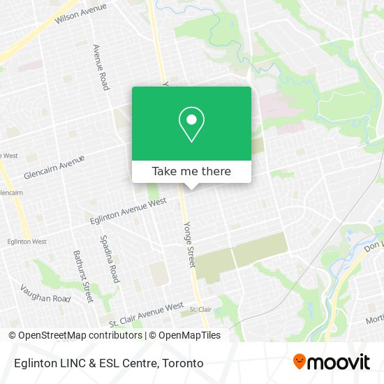 Eglinton LINC & ESL Centre map