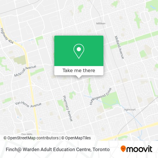 Finch@ Warden Adult Education Centre map