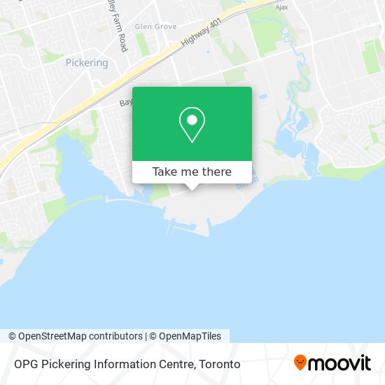 OPG Pickering Information Centre map