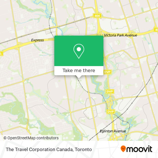 The Travel Corporation Canada map