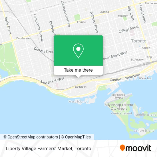 Liberty Village Farmers' Market map