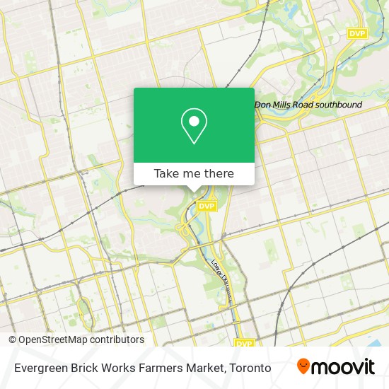 Evergreen Brick Works Farmers Market map