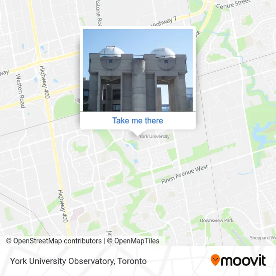 York University Observatory map