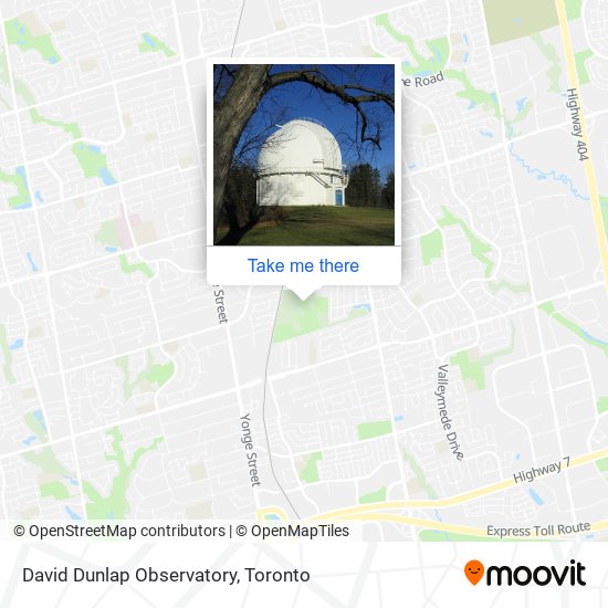 David Dunlap Observatory map