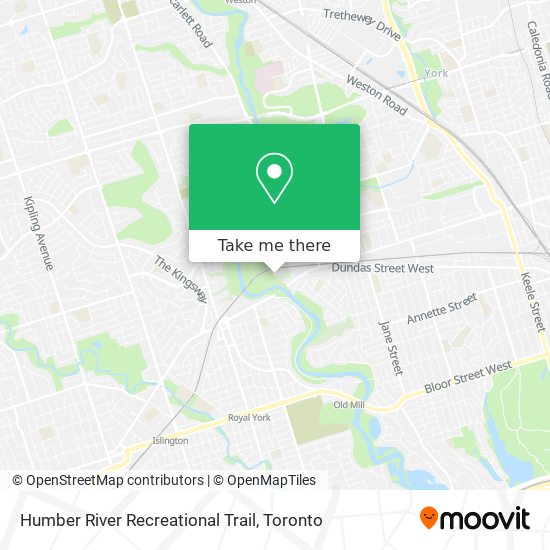 Humber River Recreational Trail map