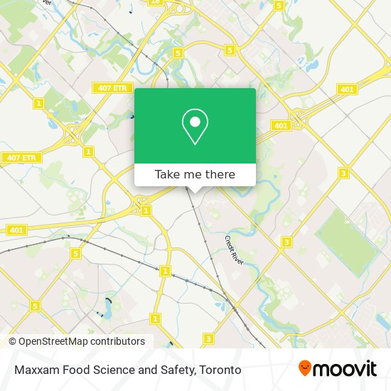 Maxxam Food Science and Safety map