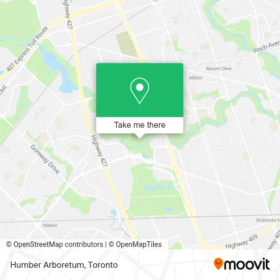 Humber Arboretum map