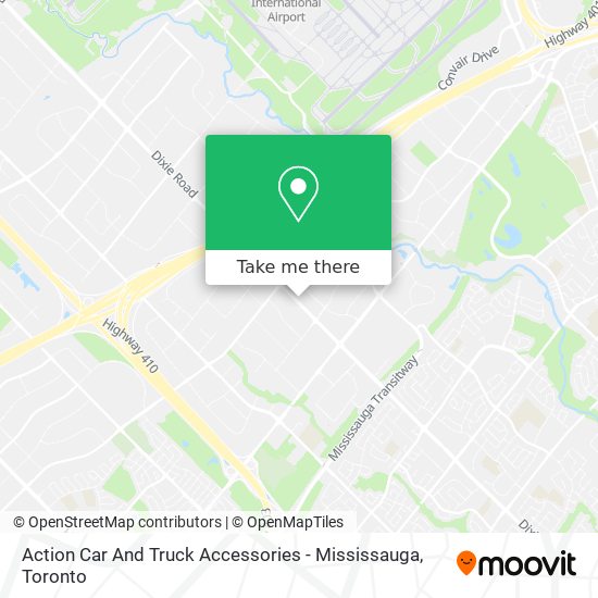 Action Car And Truck Accessories - Mississauga map