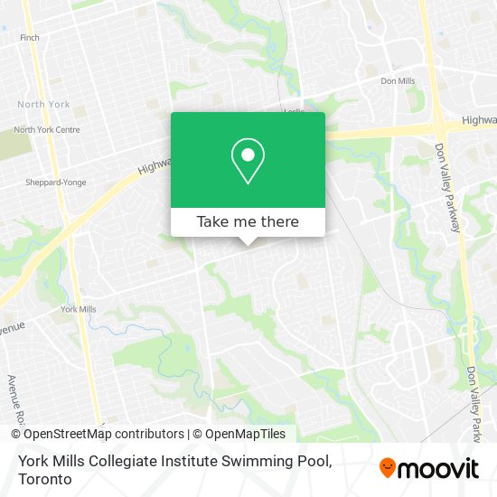 York Mills Collegiate Institute Swimming Pool map