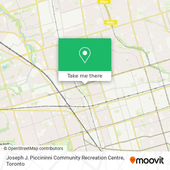 Joseph J. Piccininni Community Recreation Centre map