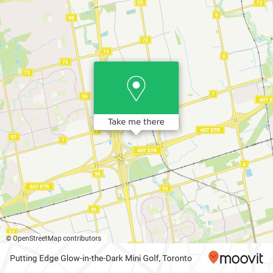 Putting Edge Glow-in-the-Dark Mini Golf map