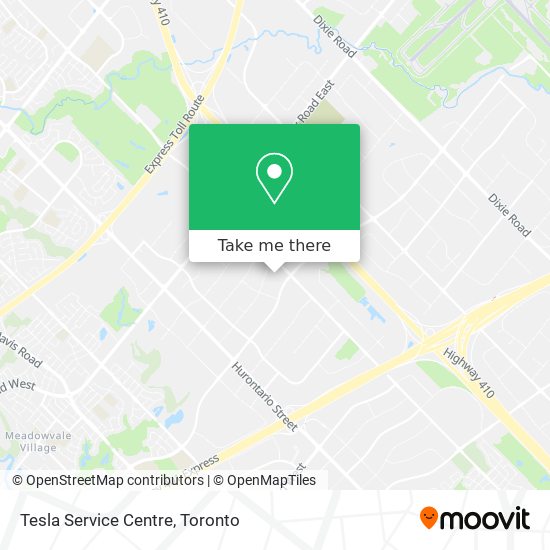 Tesla Service Centre map