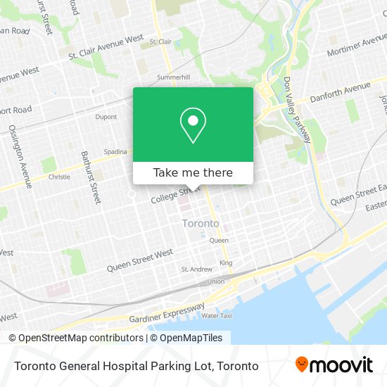 Toronto General Hospital Parking Lot plan