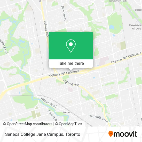 Seneca College Jane Campus map