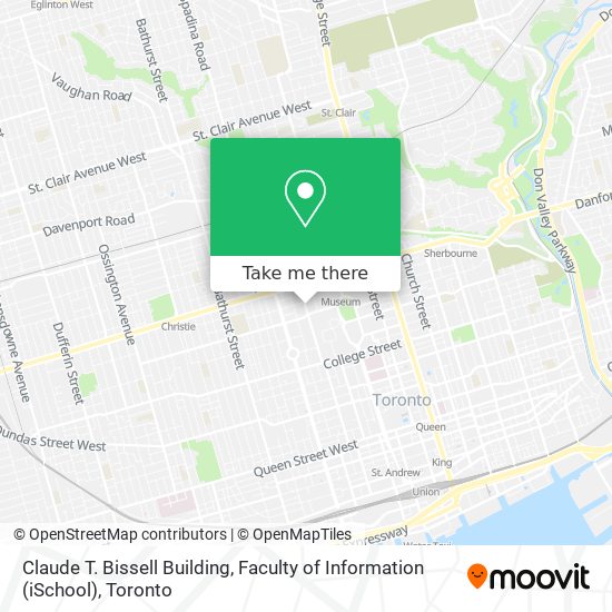 Claude T. Bissell Building, Faculty of Information (iSchool) map