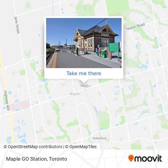 Maple GO Station map