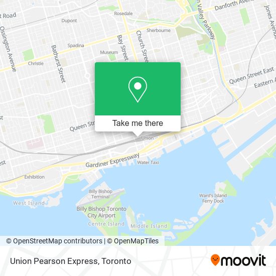 Union Pearson Express map