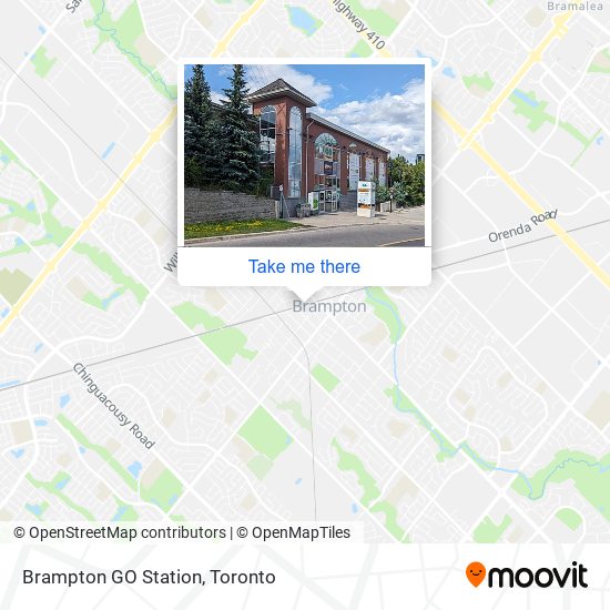 Brampton GO Station map