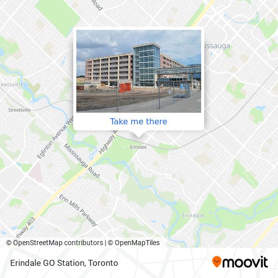 Erindale GO Station map