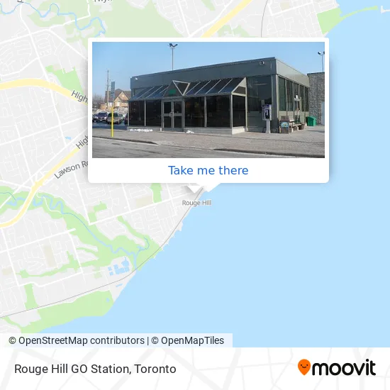 Rouge Hill GO Station map