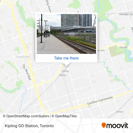 Kipling GO Station map