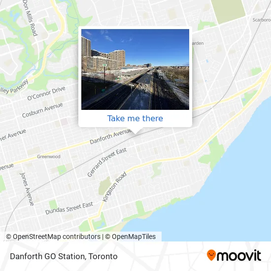 Danforth GO Station map