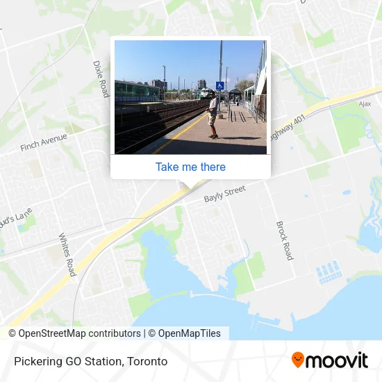 Pickering GO Station map