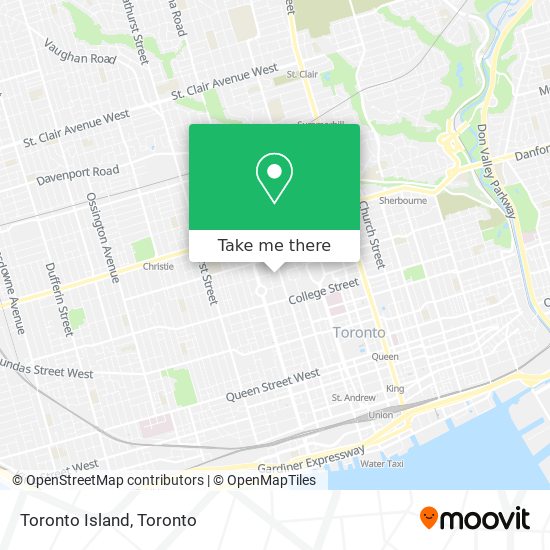 Toronto Island map