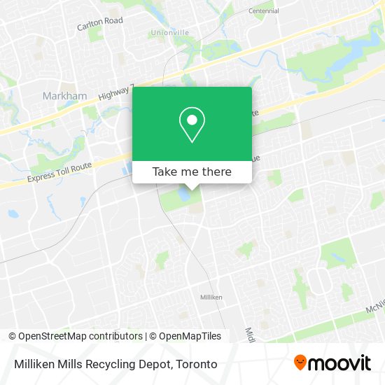 Milliken Mills Recycling Depot map