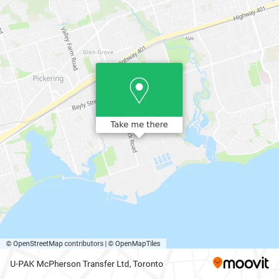 U-PAK McPherson Transfer Ltd map