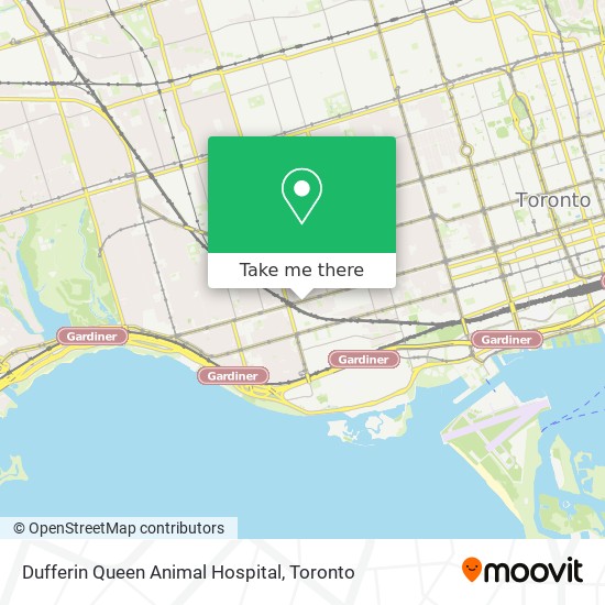 Dufferin Queen Animal Hospital map