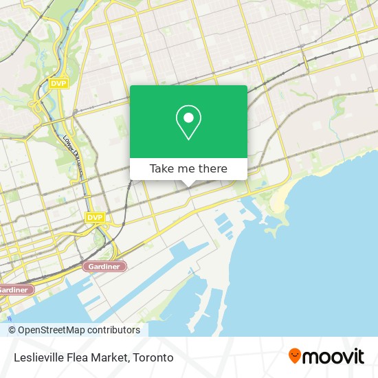 Leslieville Flea Market map