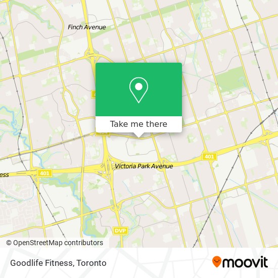 Goodlife Fitness map