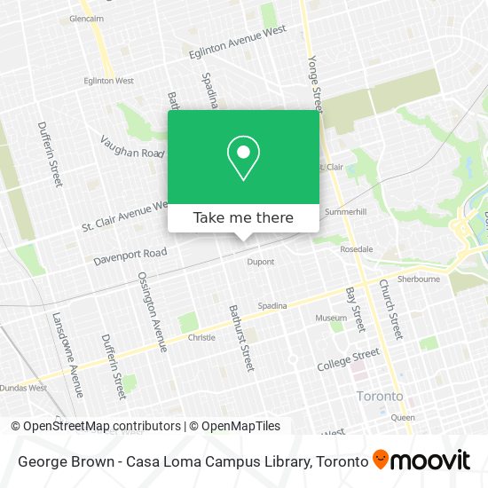 George Brown - Casa Loma Campus Library map