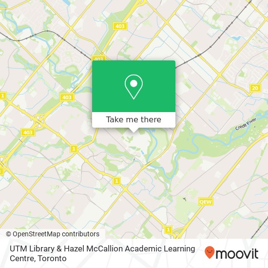 UTM Library & Hazel McCallion Academic Learning Centre map