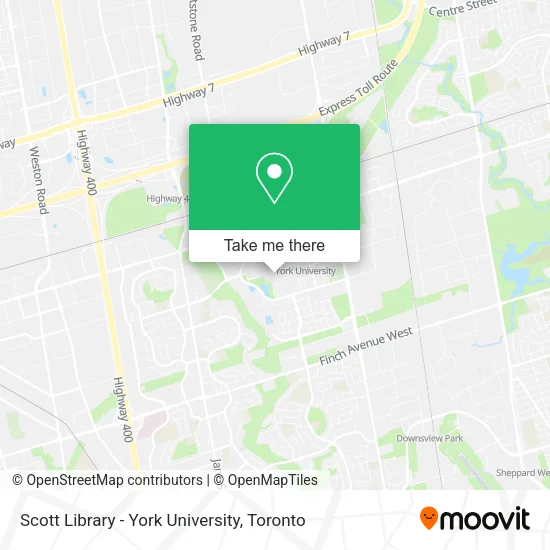 Scott Library - York University map
