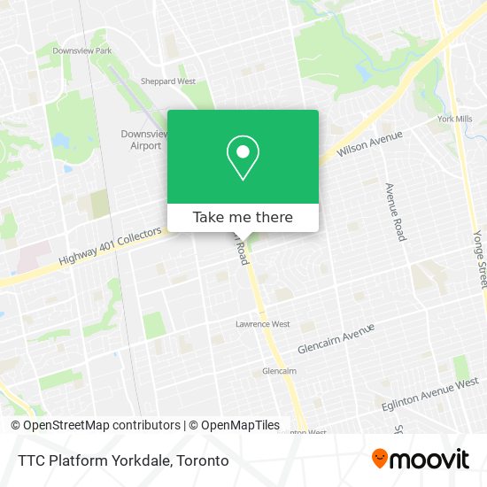 TTC Platform Yorkdale map
